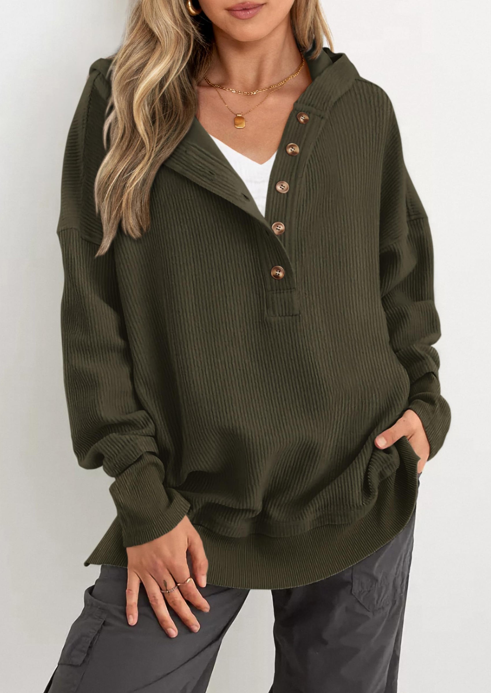 PRETTYGARDEN Womens Fashion Oversized Long Sleeve Hoodie