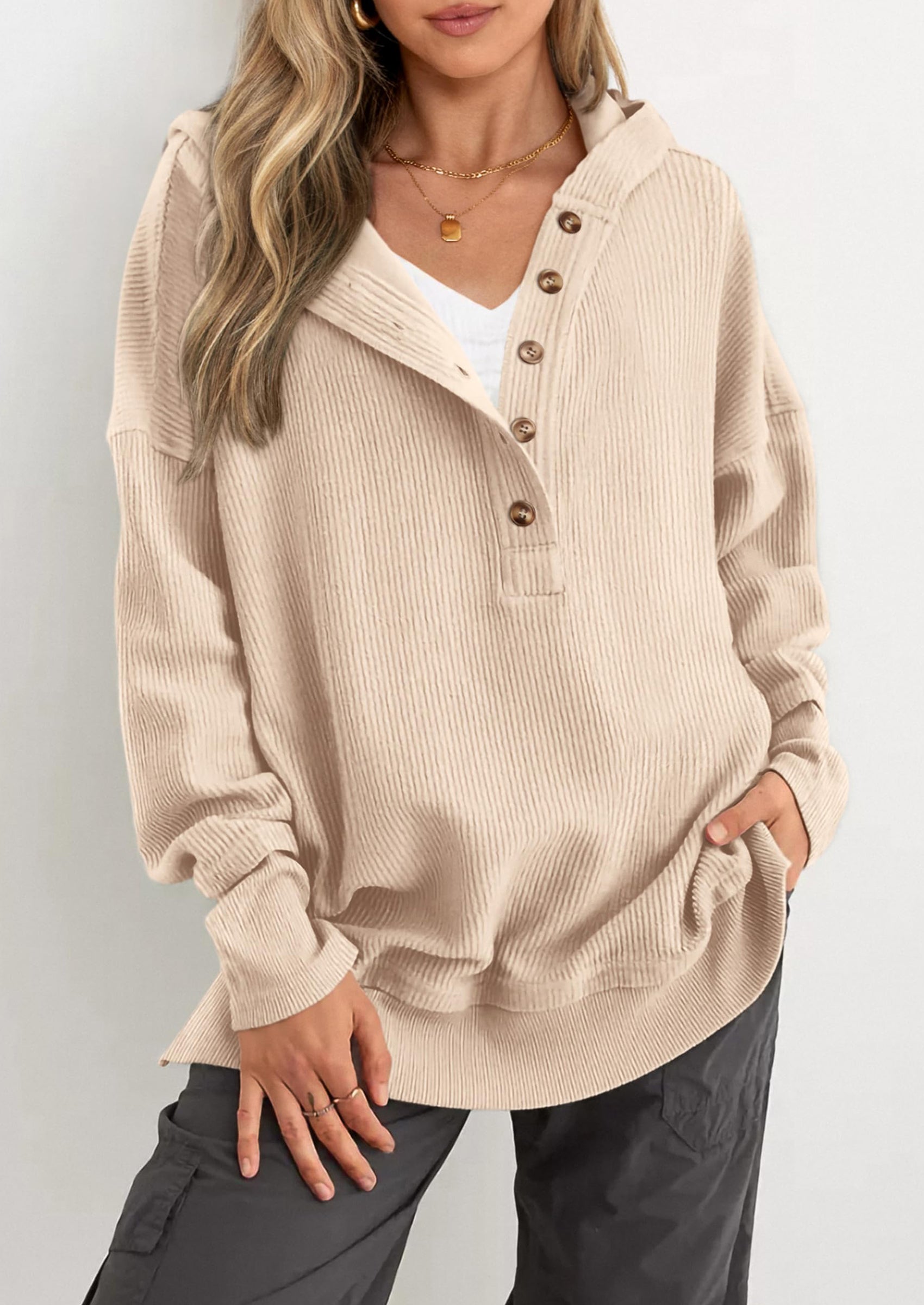 PRETTYGARDEN Womens Fashion Oversized Long Sleeve Hoodie
