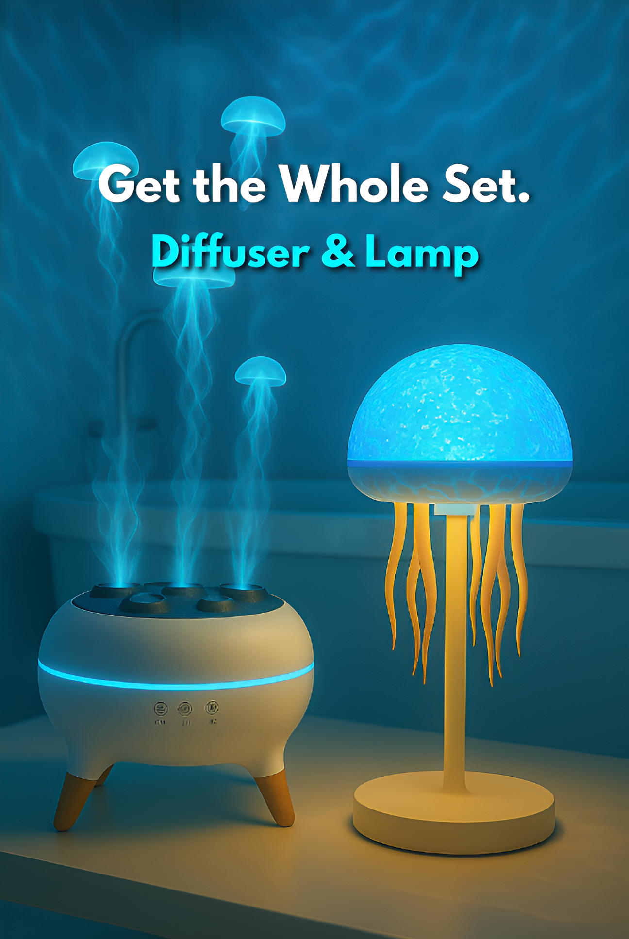 Night Light Jellyfish Projection Lamp Aurora Ocean