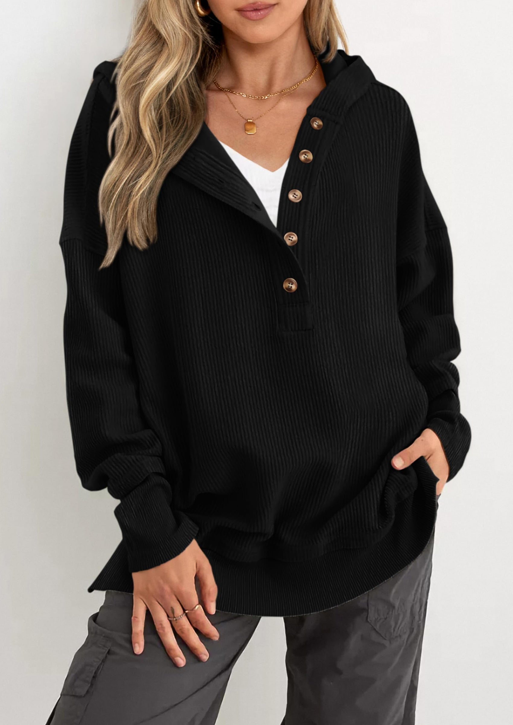 PRETTYGARDEN Womens Fashion Oversized Long Sleeve Hoodie