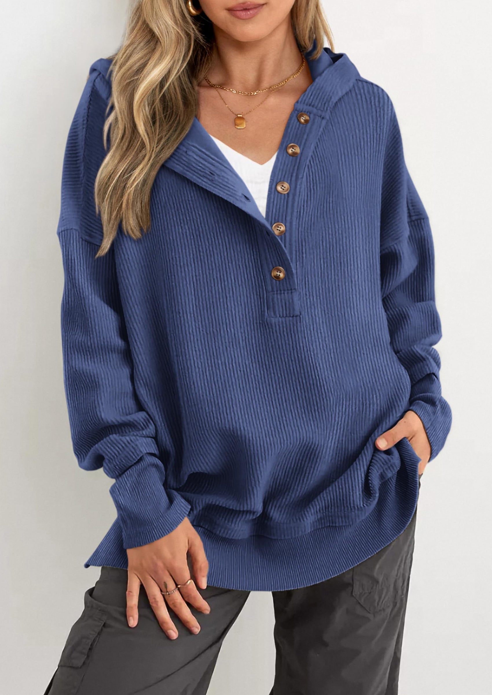 PRETTYGARDEN Womens Fashion Oversized Long Sleeve Hoodie
