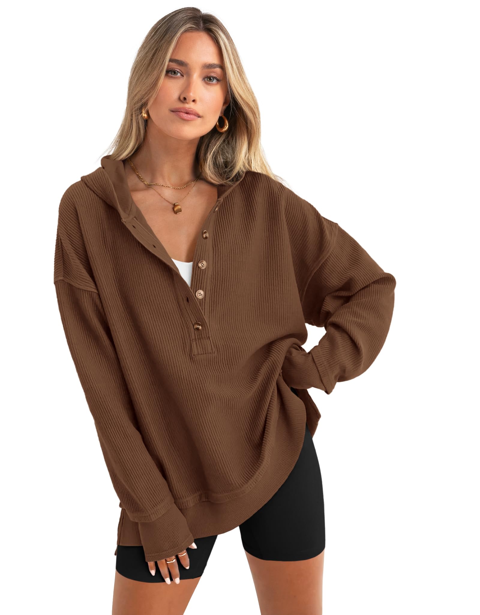 PRETTYGARDEN Womens Fashion Oversized Long Sleeve Hoodie