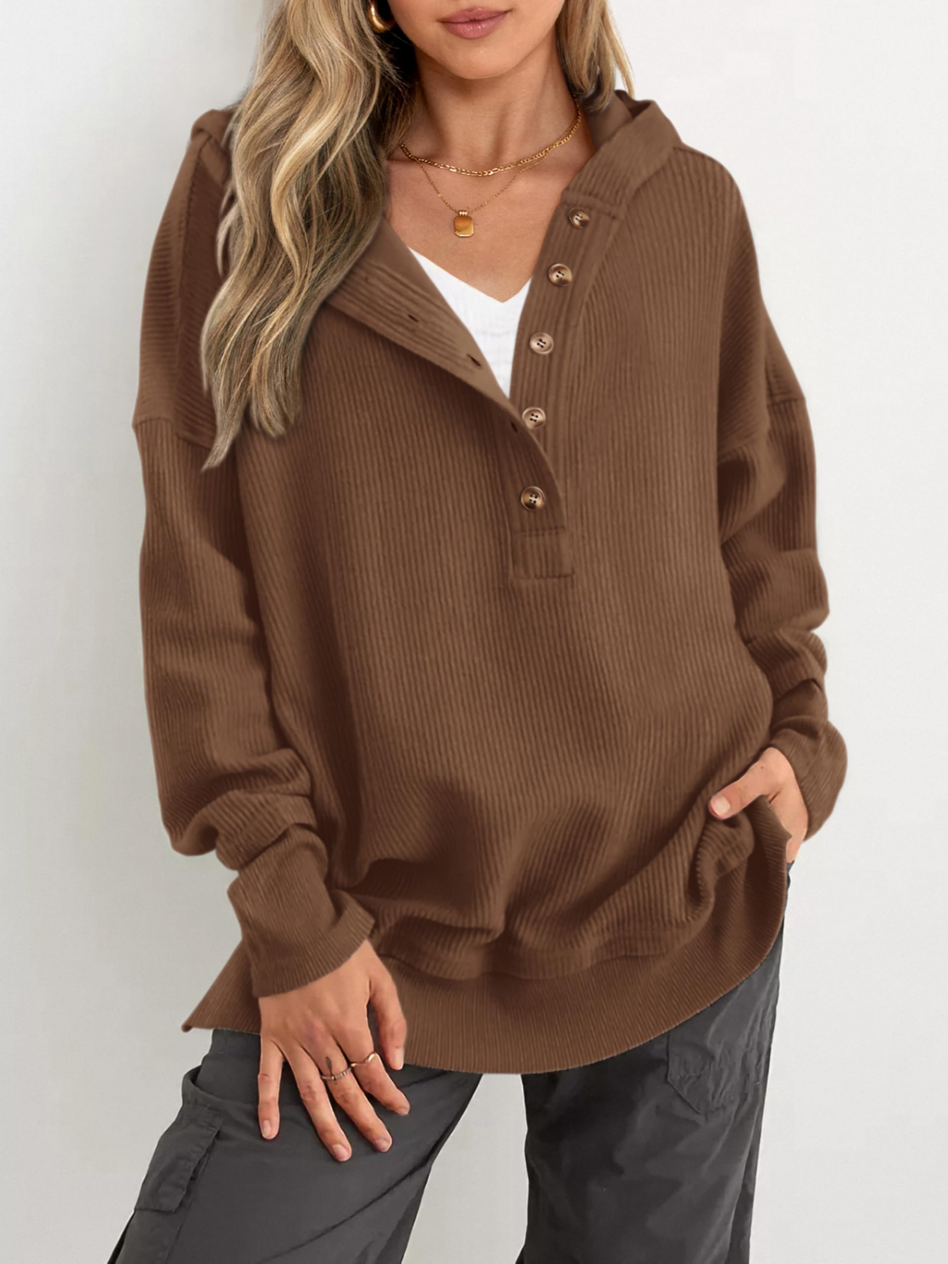 PRETTYGARDEN Womens Fashion Oversized Long Sleeve Hoodie