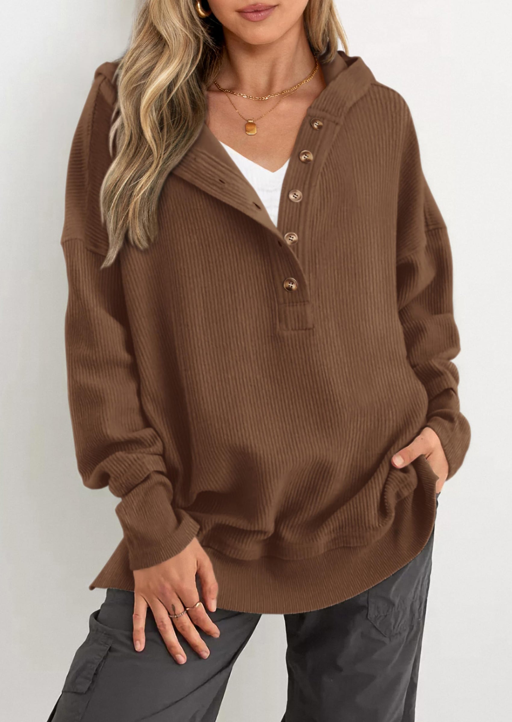 PRETTYGARDEN Womens Fashion Oversized Long Sleeve Hoodie