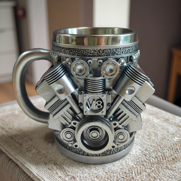 Engine Style Stainless Steel Resin Mug – 3D Engine Coffee Beer Cup