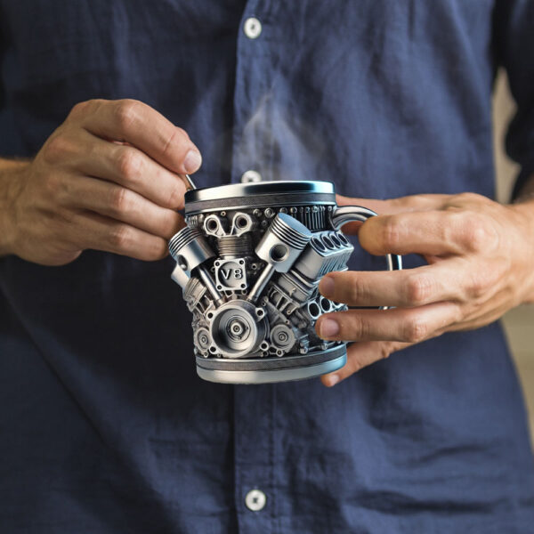 Engine Style Stainless Steel Resin Mug – 3D Engine Coffee Beer Cup