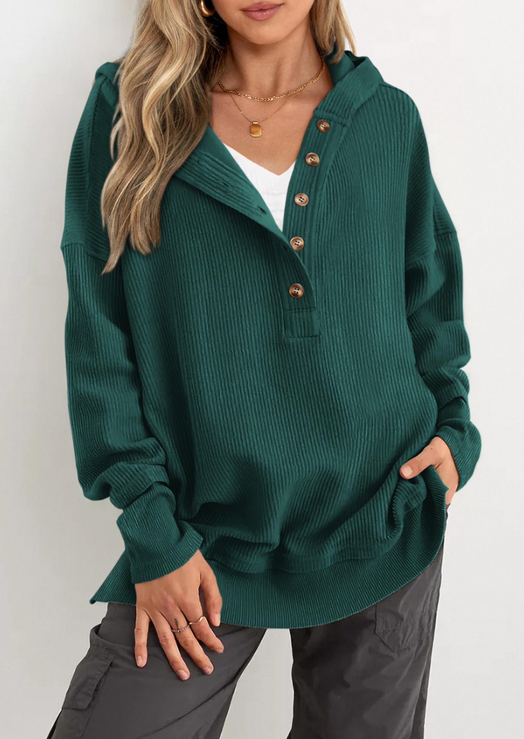 PRETTYGARDEN Womens Fashion Oversized Long Sleeve Hoodie