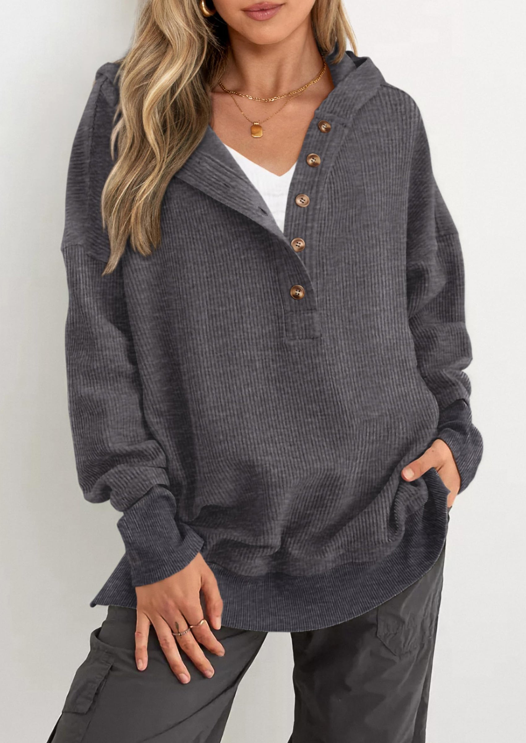 PRETTYGARDEN Womens Fashion Oversized Long Sleeve Hoodie
