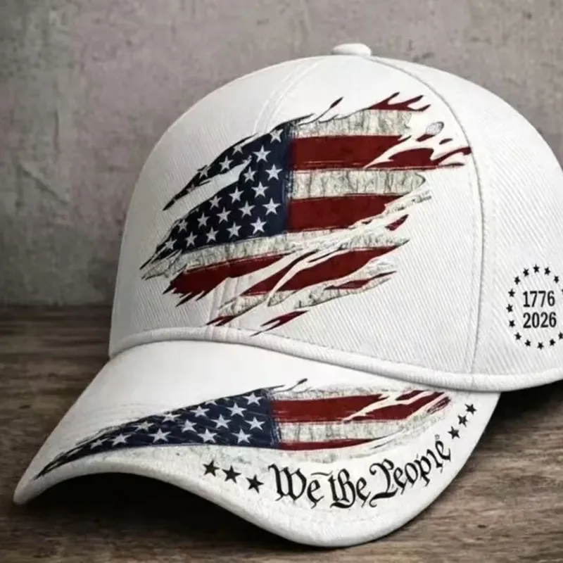 Ethnic Style Stripe Baseball Cap With Curved Brim, Breathable Polyester Material Featuring Printing Craft