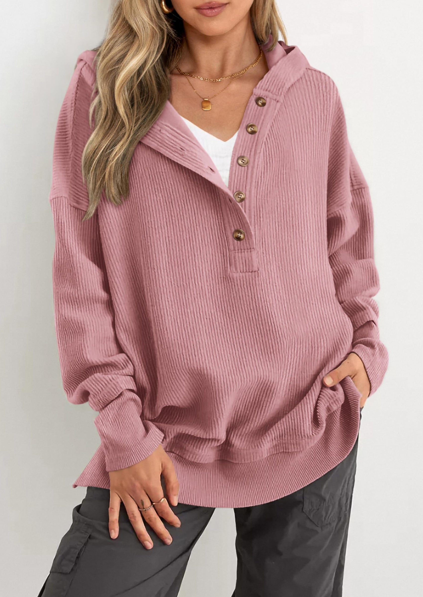 PRETTYGARDEN Womens Fashion Oversized Long Sleeve Hoodie