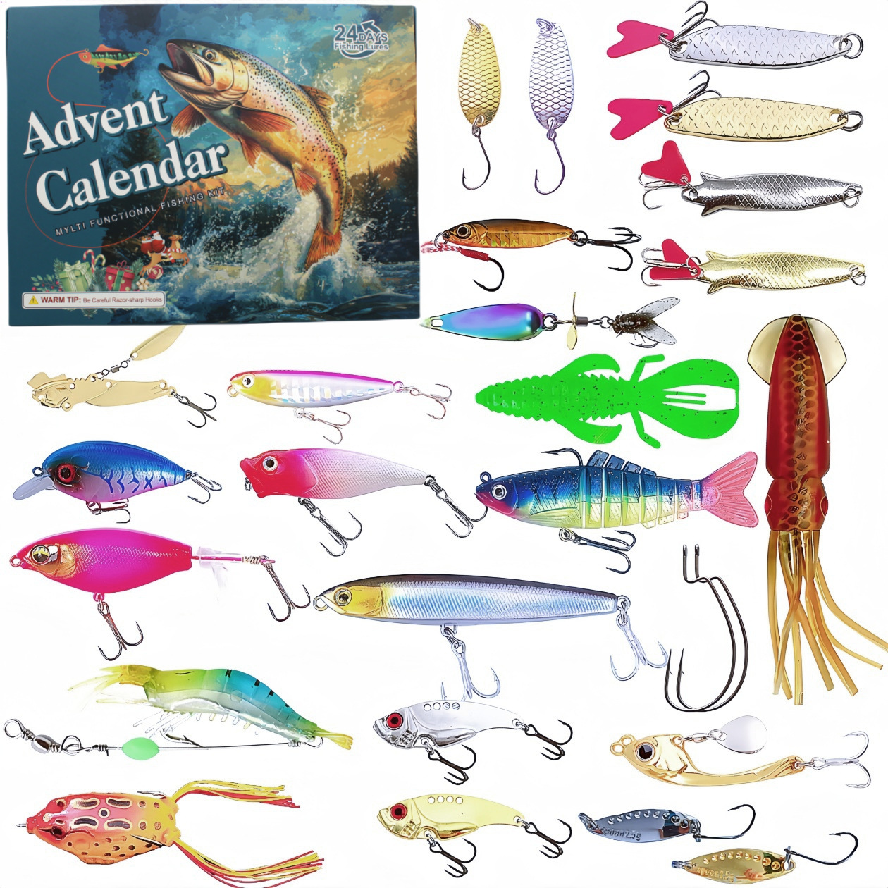 ⏳ Last day! 49% OFF – 🎣🎄 Christmas Fishing Lures Advent Calendar – Limited Release