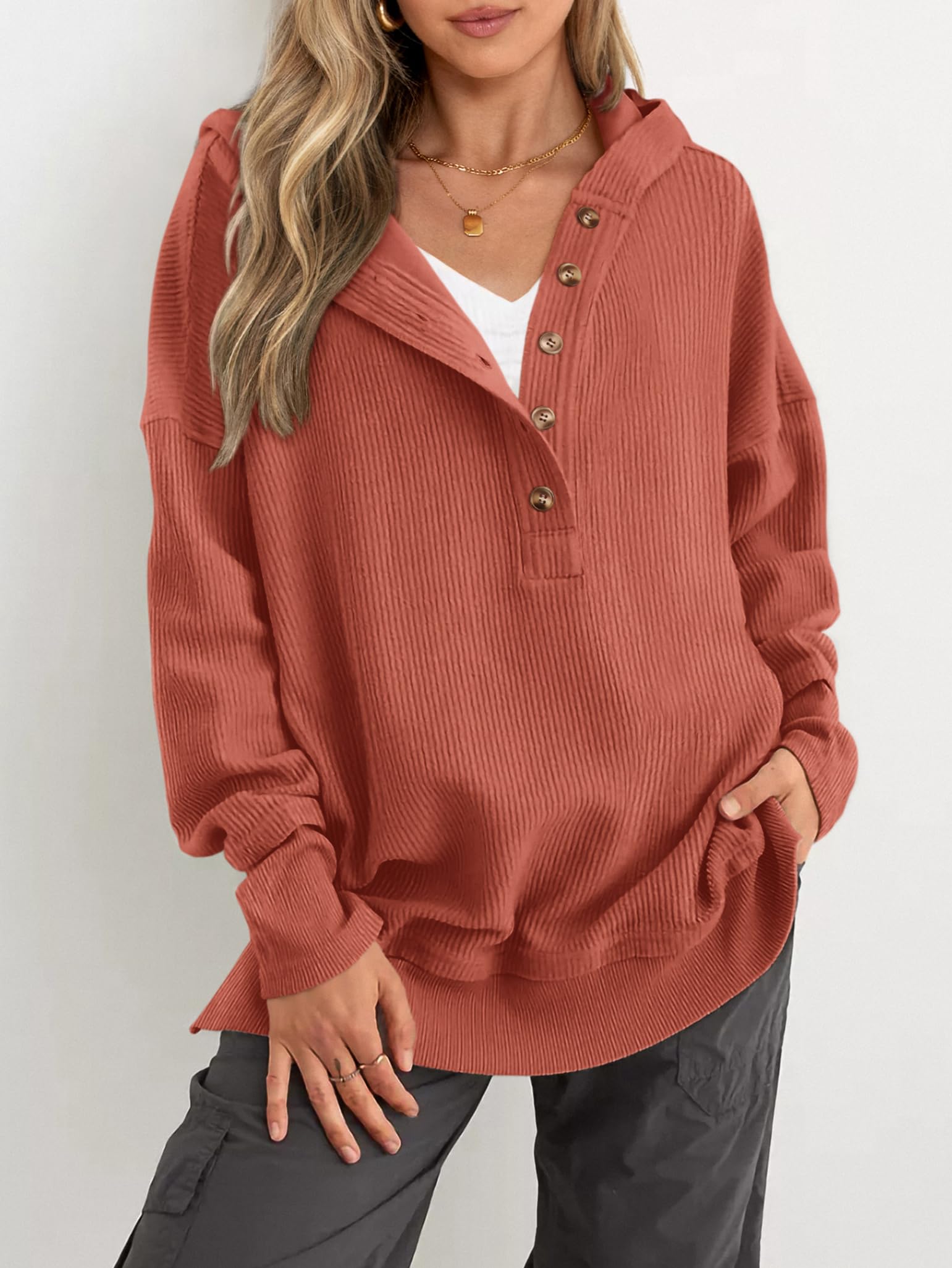 PRETTYGARDEN Womens Fashion Oversized Long Sleeve Hoodie