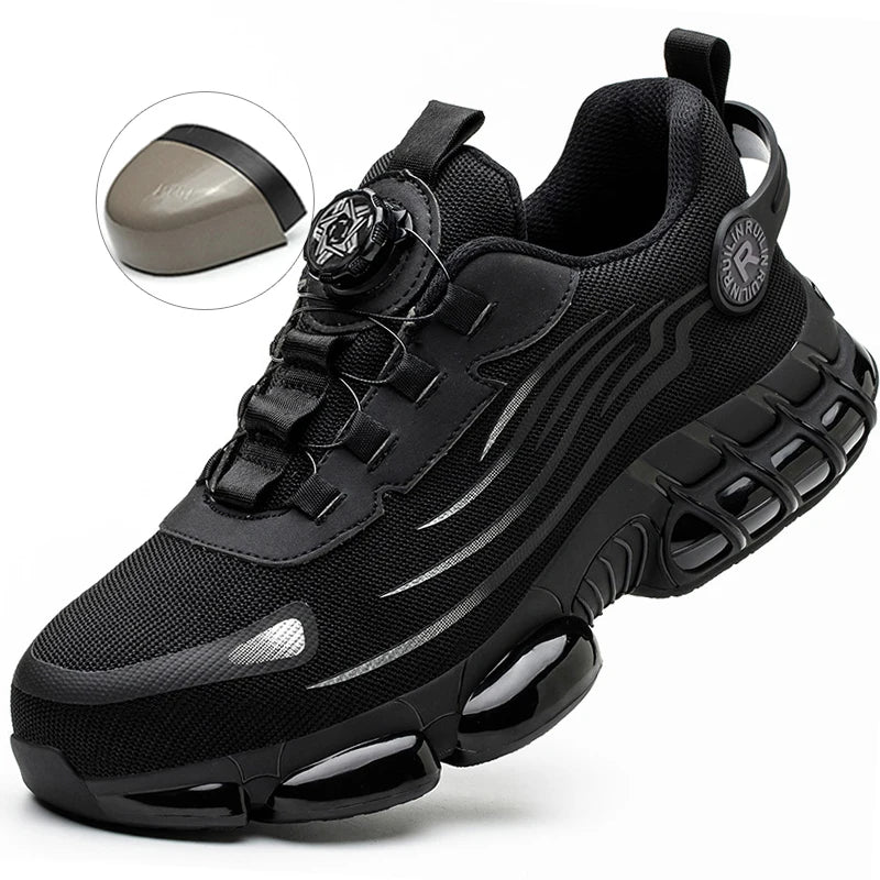 ⏳Time-Limited Special⏰Men’s Steel Toe Safety Shoes – Quick-Lace Tech • Waterproof • Slip-Resistant • All-Day Comfort 😎🛡️