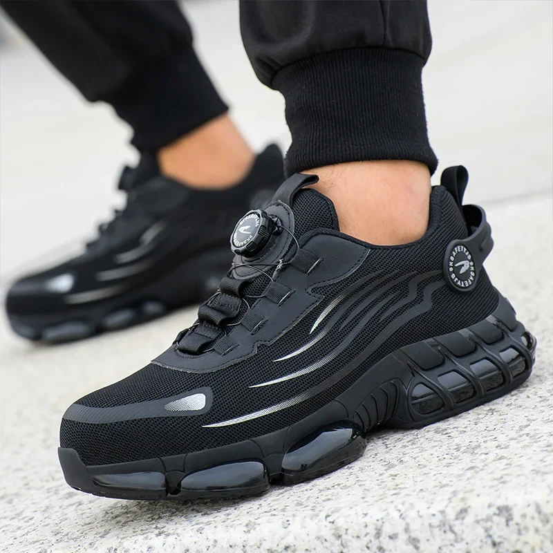 ⏳Time-Limited Special⏰Men’s Steel Toe Safety Shoes – Quick-Lace Tech • Waterproof • Slip-Resistant • All-Day Comfort 😎🛡️