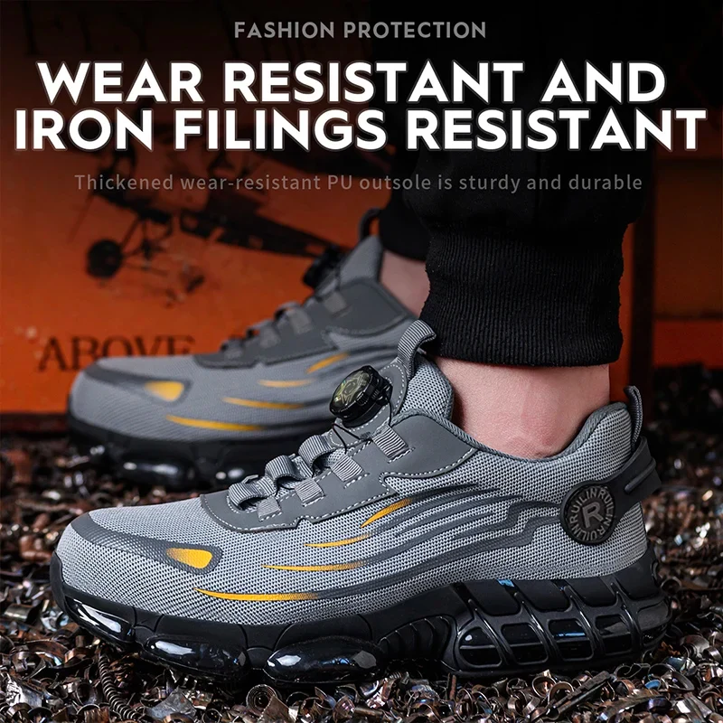 ⏳Time-Limited Special⏰Men’s Steel Toe Safety Shoes – Quick-Lace Tech • Waterproof • Slip-Resistant • All-Day Comfort 😎🛡️