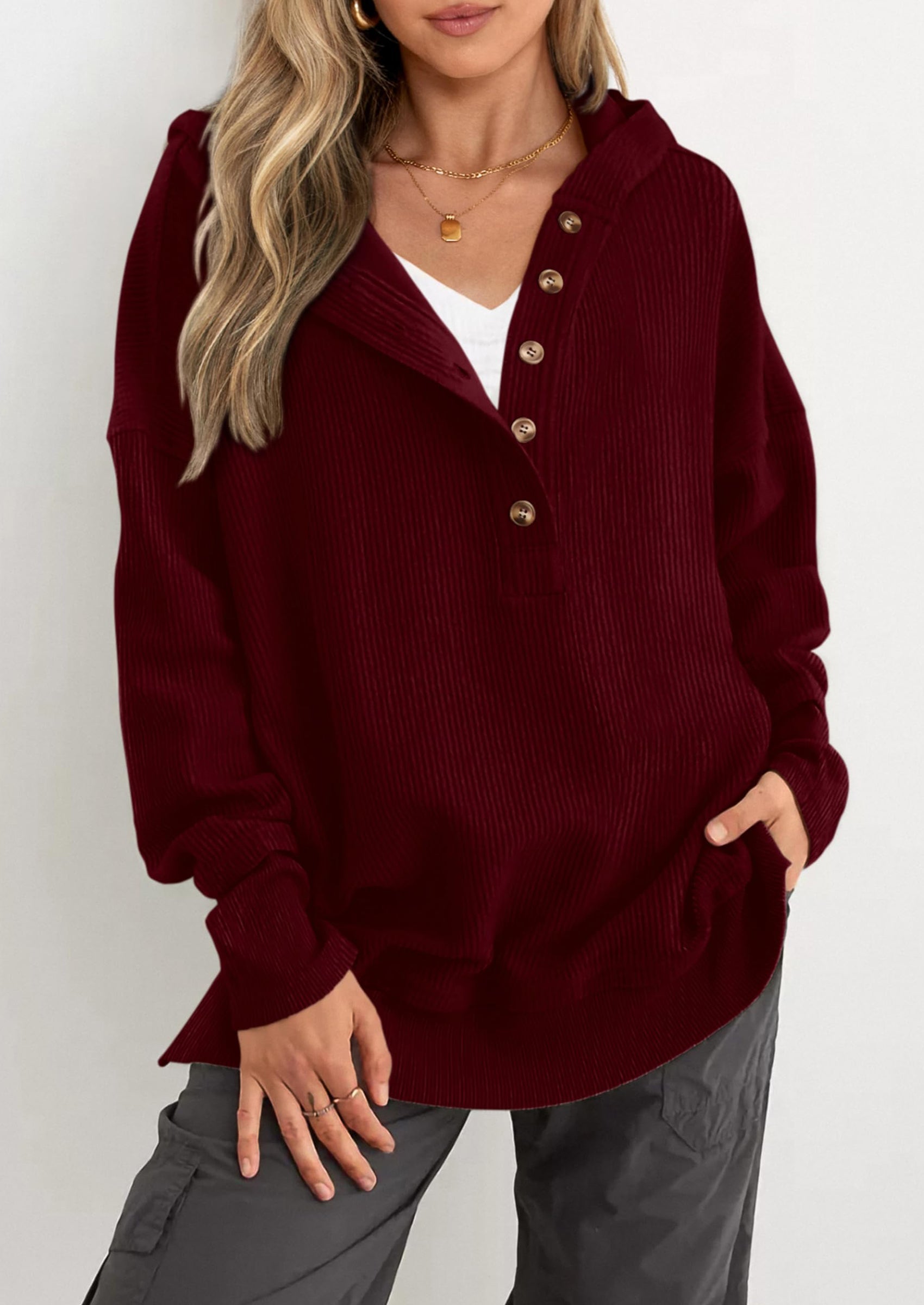 PRETTYGARDEN Womens Fashion Oversized Long Sleeve Hoodie