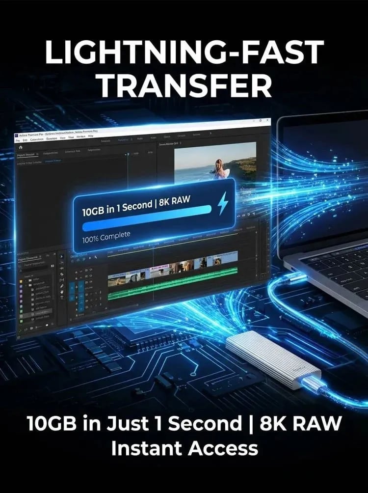 Seller graphic promoting fast data transfer