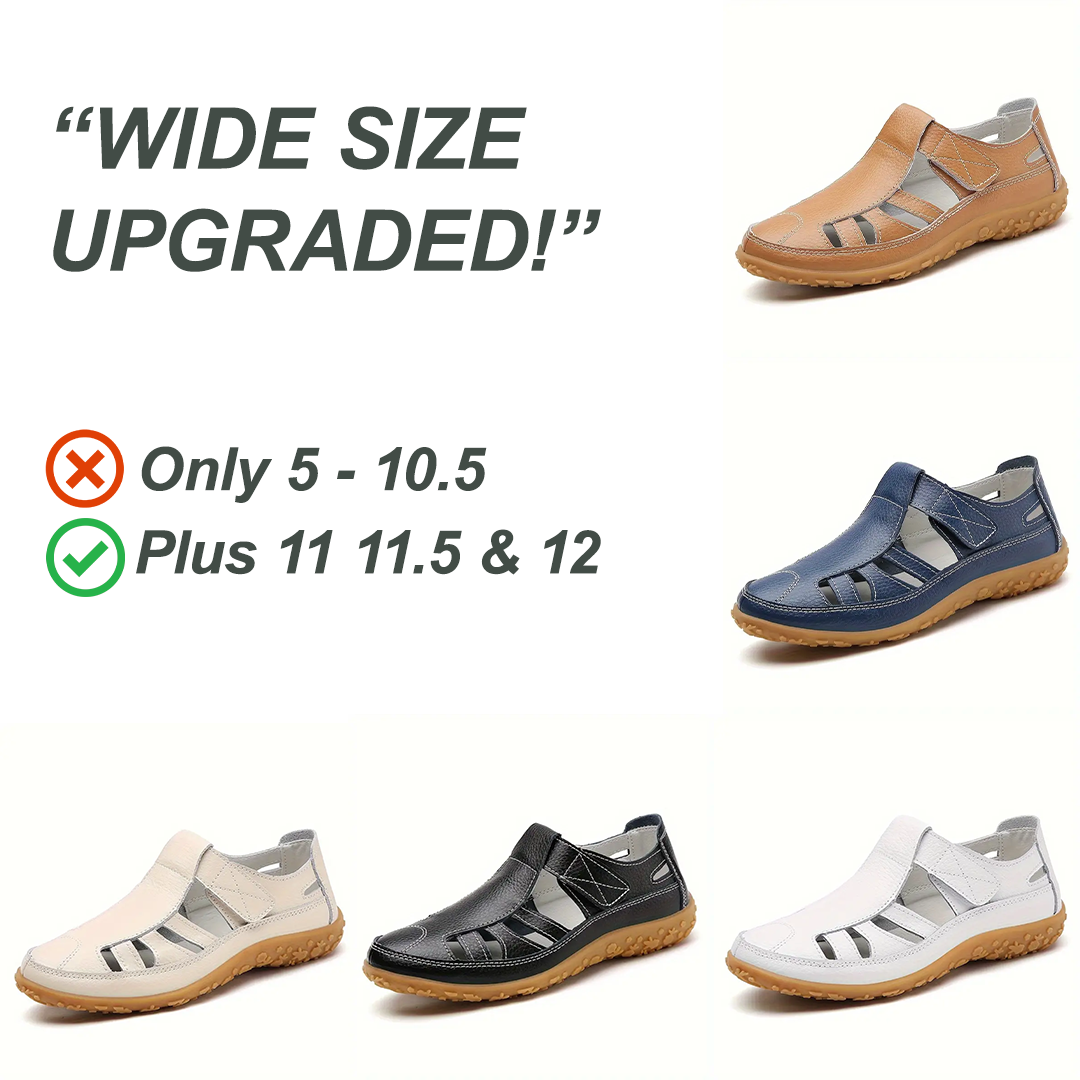 Lismali Airfleek Wide Toe Box and Wide Size Leather Sandals