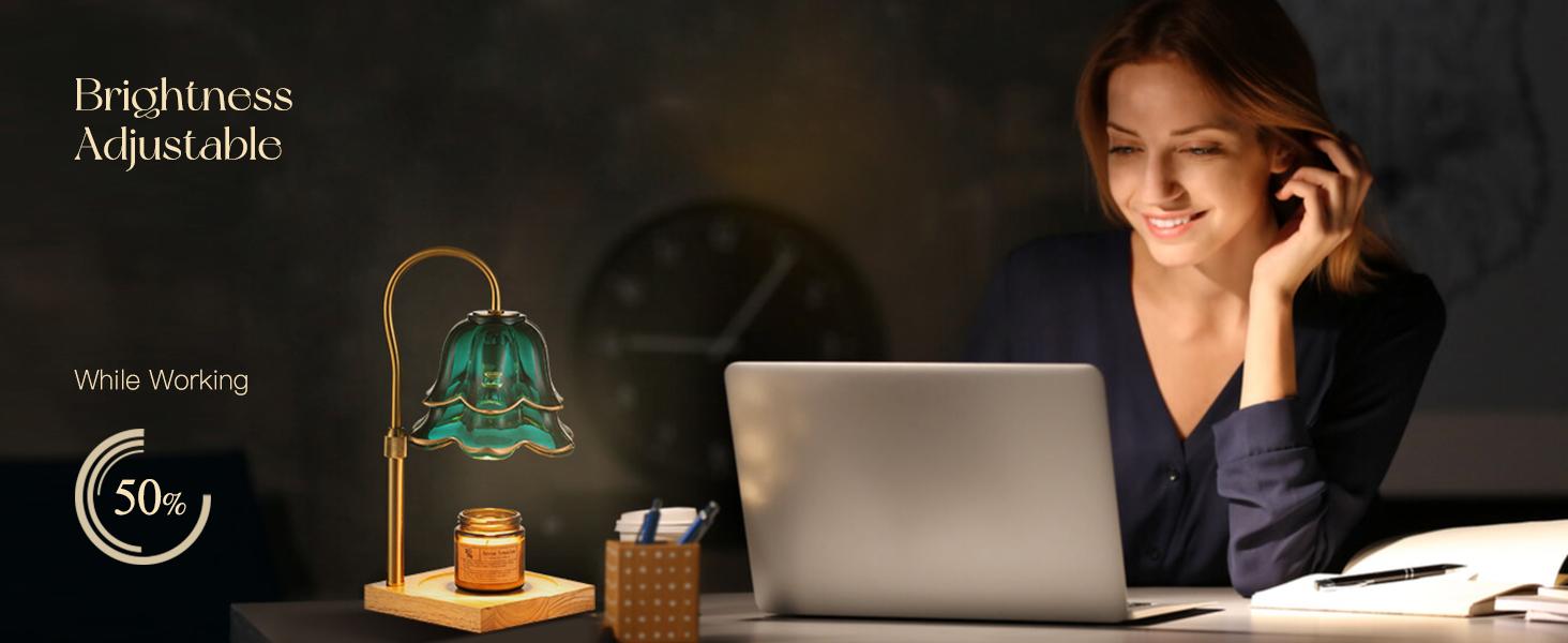【Mother's Day Gift】Flower Candle Warmer Lamp with Timer : With 2 Bulbs, Table Lamp Height Adjustable, Home Bedroom Decor, House Warming Gift, Birthday Gift, Gift for Women, Mother's Day Gifts Decoration Items Ornaments