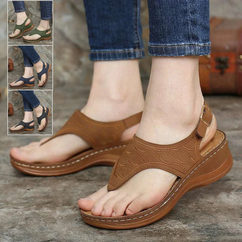Lismali Uniqcloud Arch Support Wide Toe Box Clip Toe Sandals
