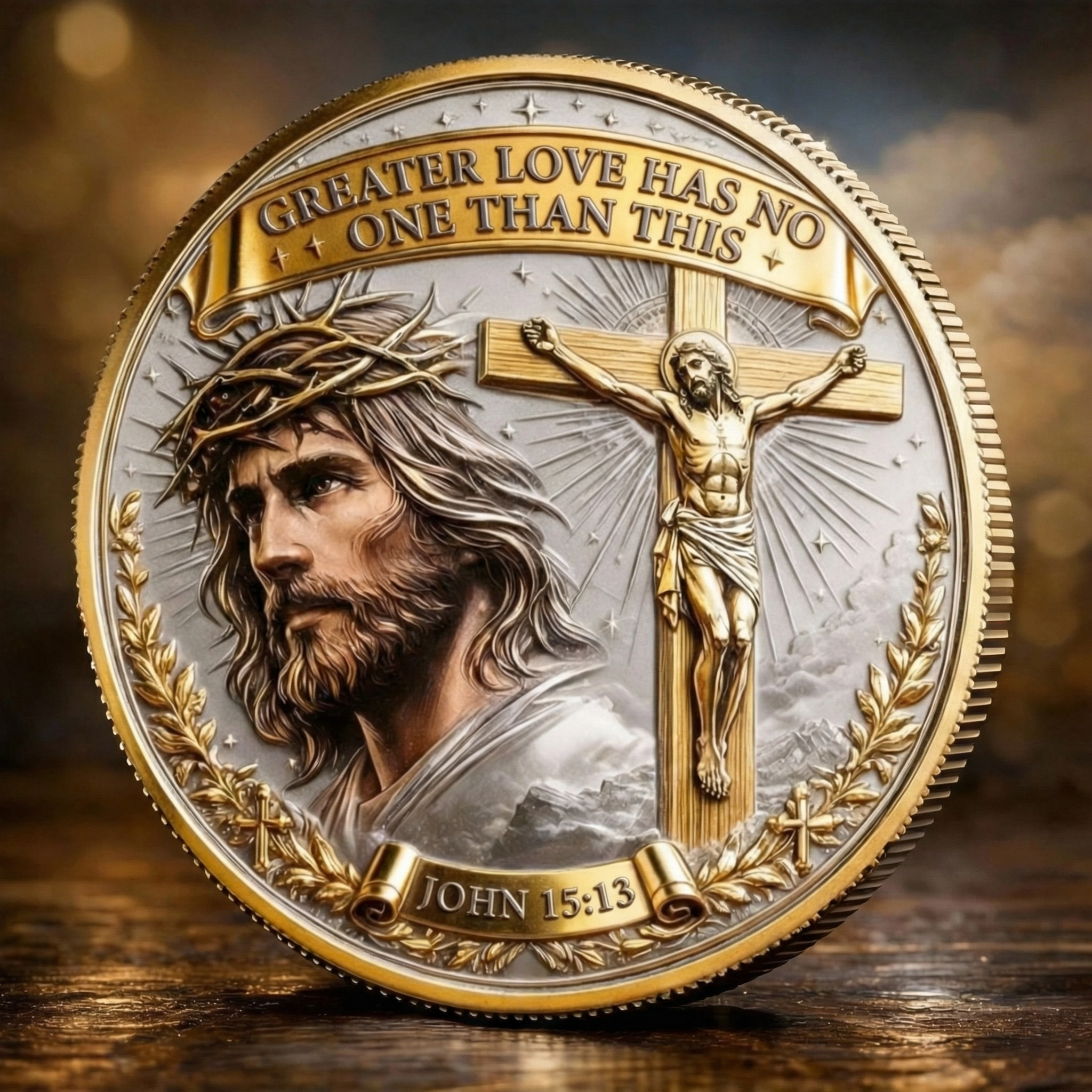 🏆 SUMMER SALE 60% OFF – ✝️ Greater Love Christian Commemorative Coin 🕊️