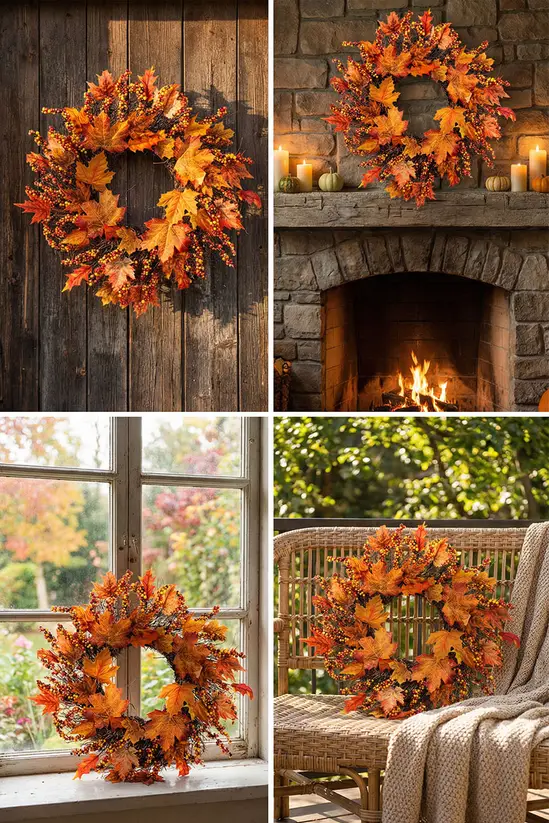 🍂Fall Door Berries Harvest Wreath Autumn