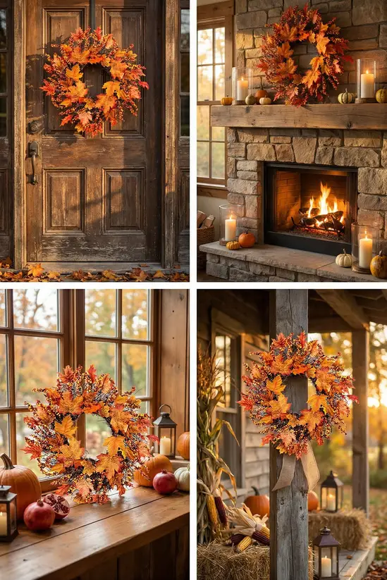 🍂Fall Door Berries Harvest Wreath Autumn