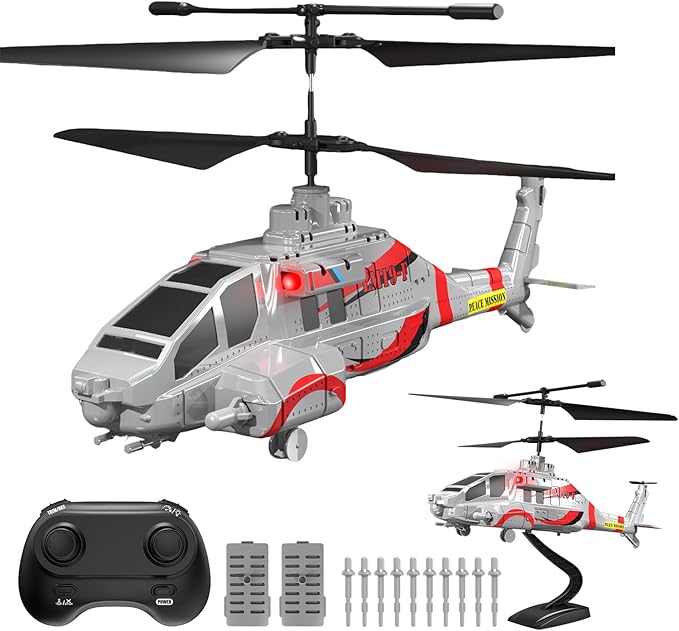 🚁 2.4GHz Military RC Helicopter with 10 Missiles | Altitude Hold, One Key Takeoff & LED Light