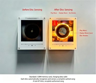 🧲 Magnetic Fridge Night Light | NFC Induction Acrylic Decor with Auto Music Playback