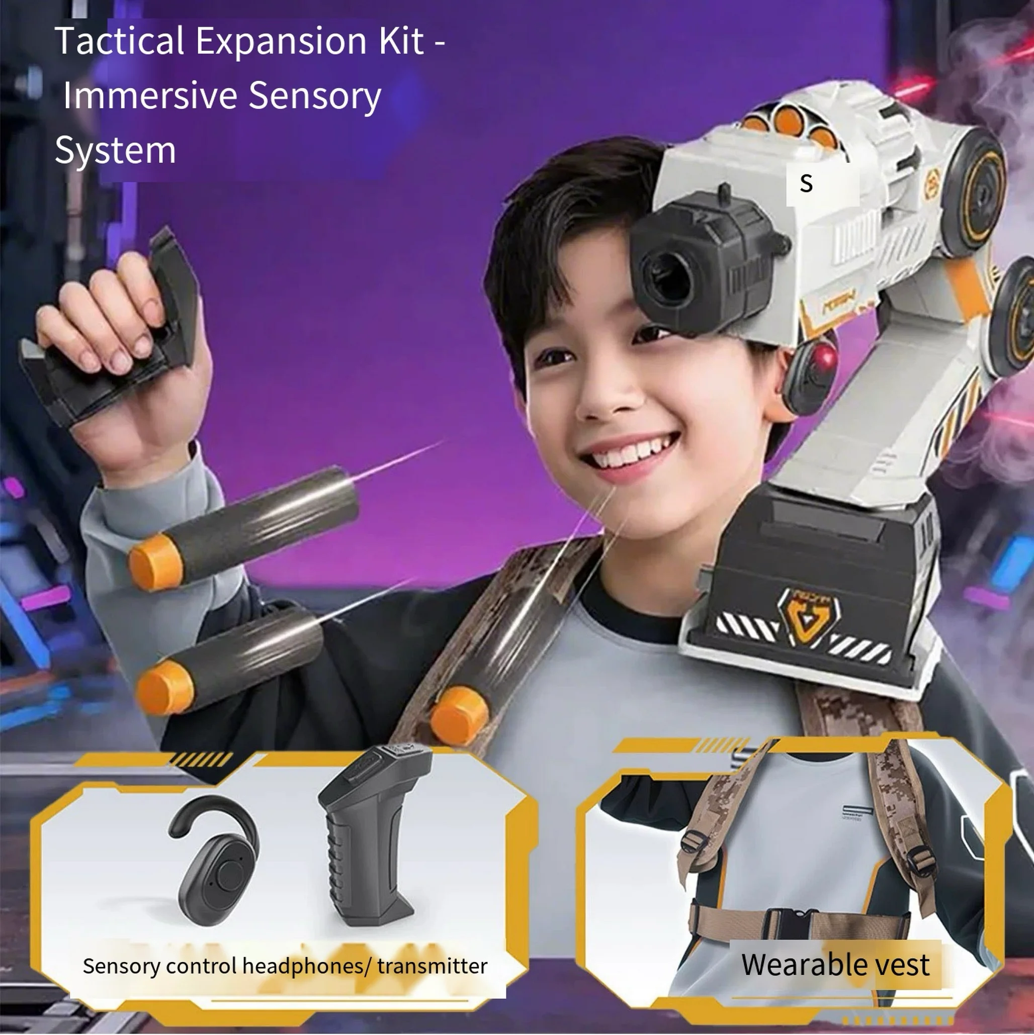 🔫 Smart Motion Tracking EVA Foam Toy Gun - With Wearable Shoulder Mount & Remote Control