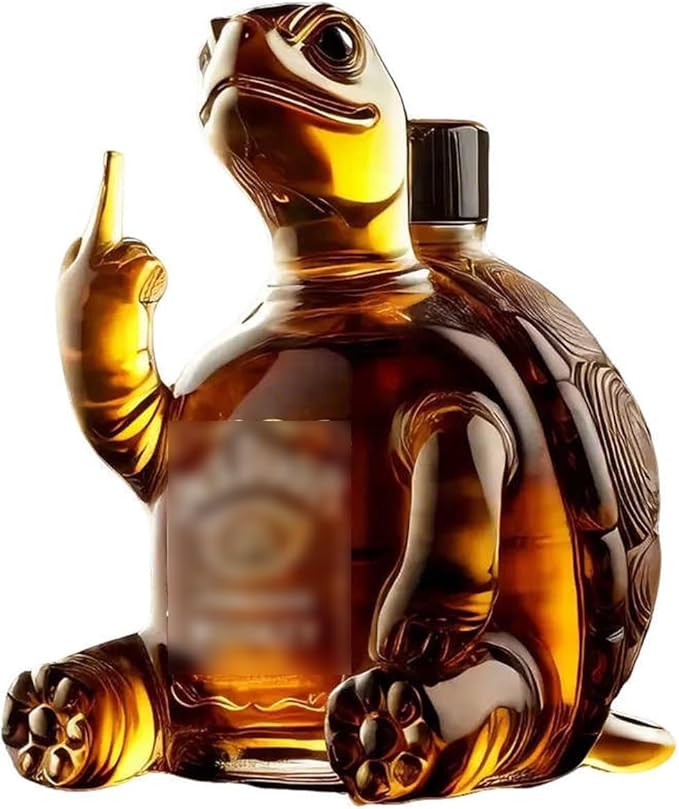 🐢 Turtle Shaped Whiskey Decanter | Creative Crystal Glass Wine Bottle Decor