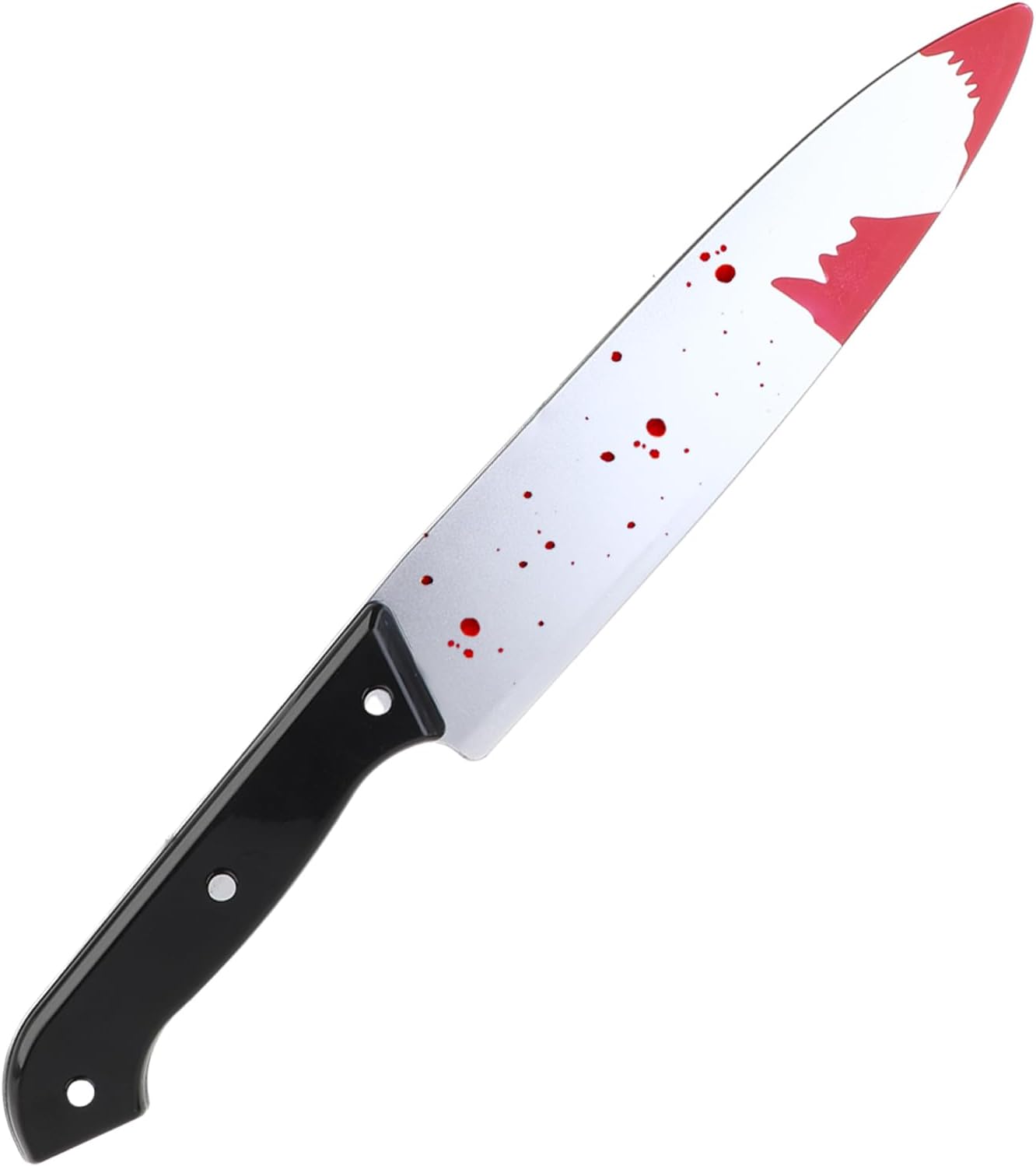 🔪 Bloody Fake Knife Halloween Cosplay Prop