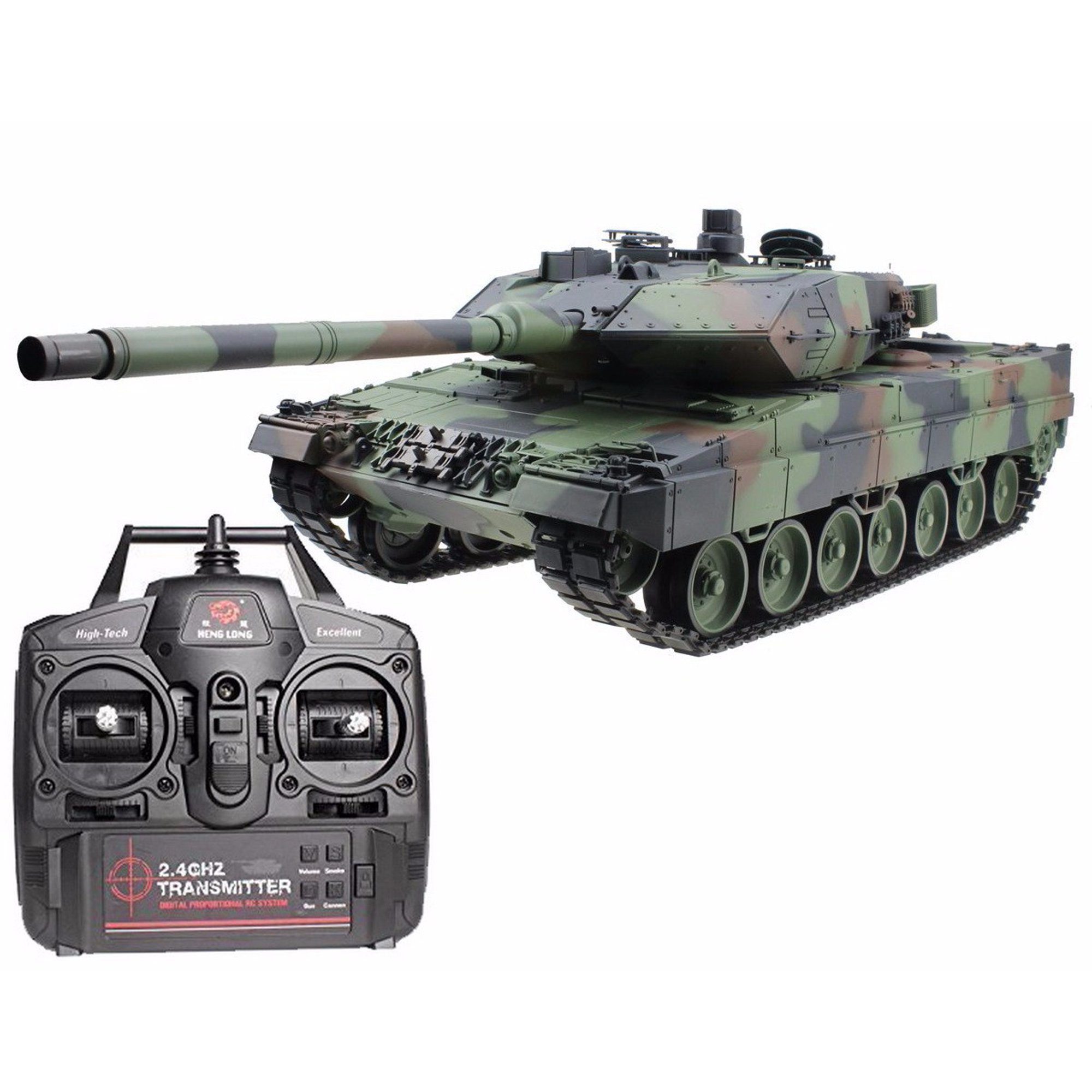 🪖 2.4GHz RC Tank  - Airsoft Tank with Smoke & Sound Effects