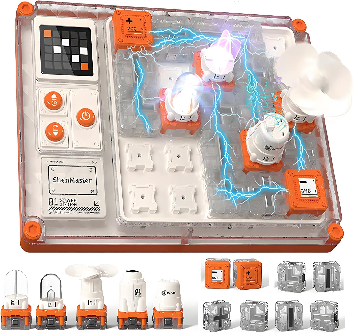🔬 Kids Electronic Learning Kit - 500+ Circuit Experiments Rechargeable Set | Safe Low-Voltage Science Toy for Home & School