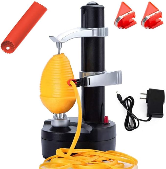🥔 Electric Potato Peeler | 2-in-1 Automatic Fruit & Vegetable Peeler with Garlic Peeling Function