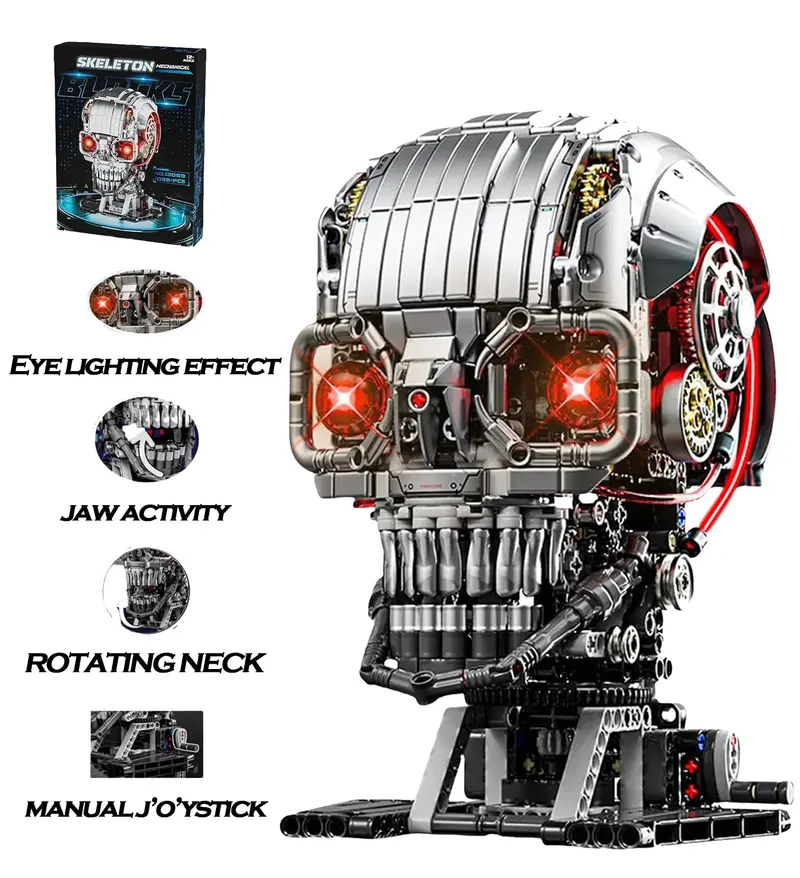 💀 Skull Building Block Toy Model - Valentine's Day Gift for Adults 🧩❤️