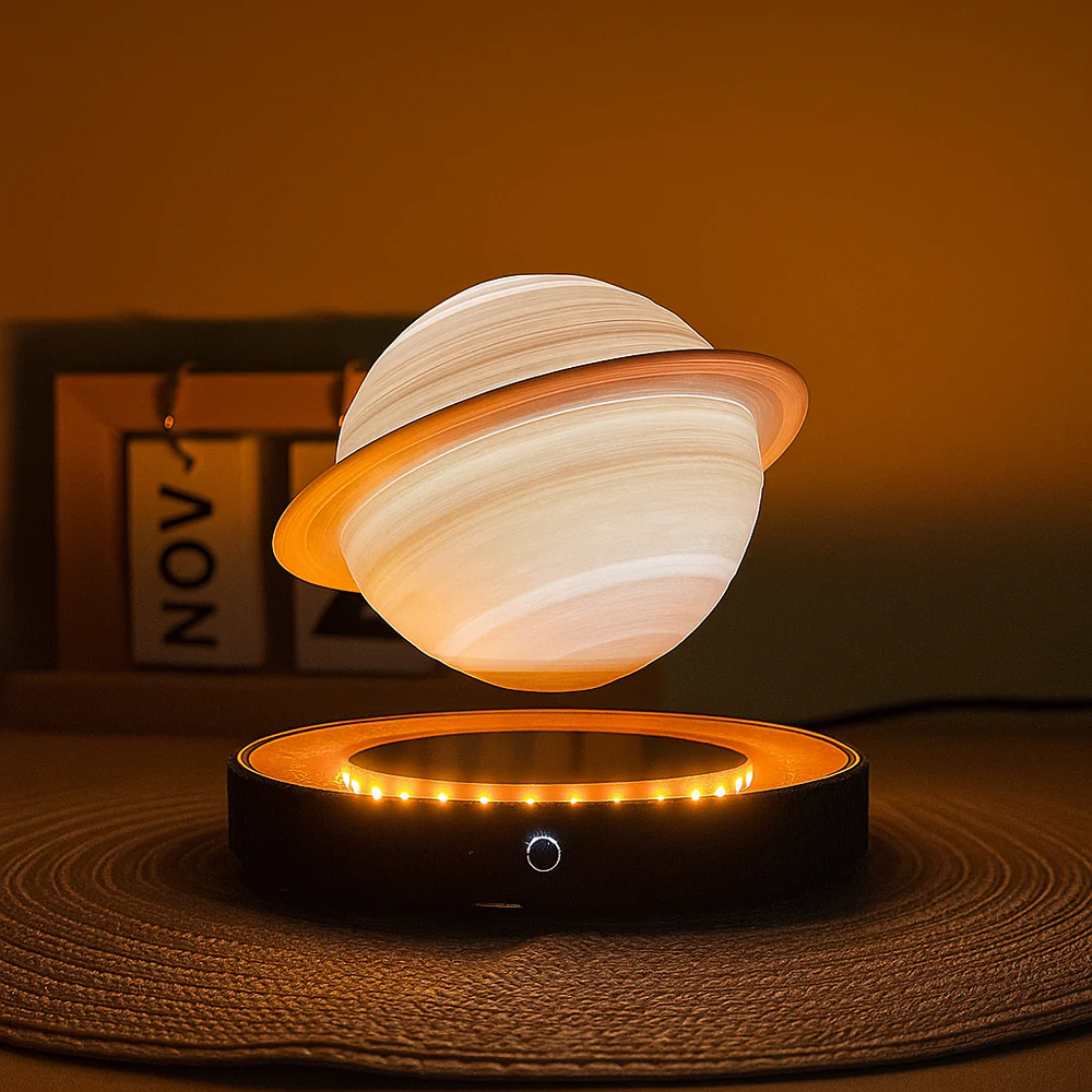 🪐 3D Saturn Levitating Lamp - Magnetic Floating Light for Space Enthusiasts
