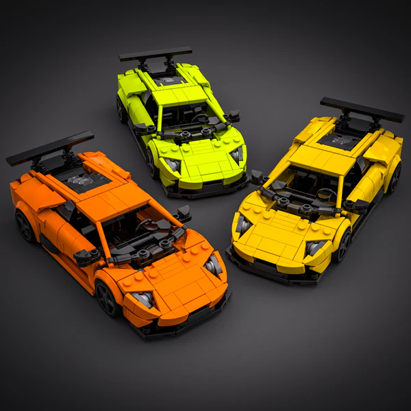 🏎️ Custom Sports Car Building Block Display - Precision Crafted Collector's Model