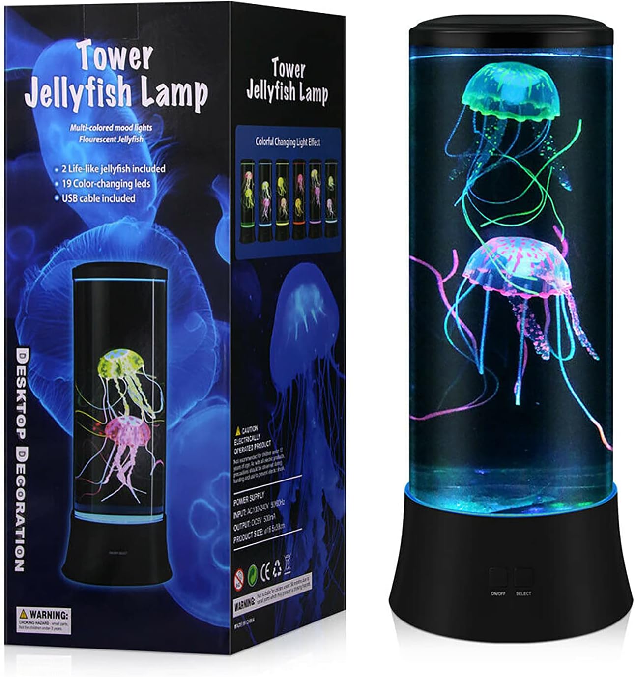 🪼 Floating Jellyfish Lamp | Automatic Color Changing LED Night Light, Ultra-Quiet Water Pump, Home Mood Decor & Holiday Gift