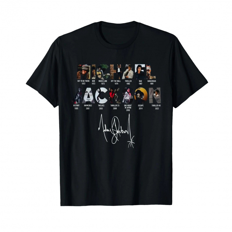 🕺 Retro Michael Jackson Timeline Double-Sided T-Shirt