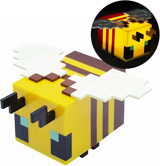 🐝 Pixelated Cute Bee Night Light - USB Rechargeable Bedside Lamp for Gamers & Kids