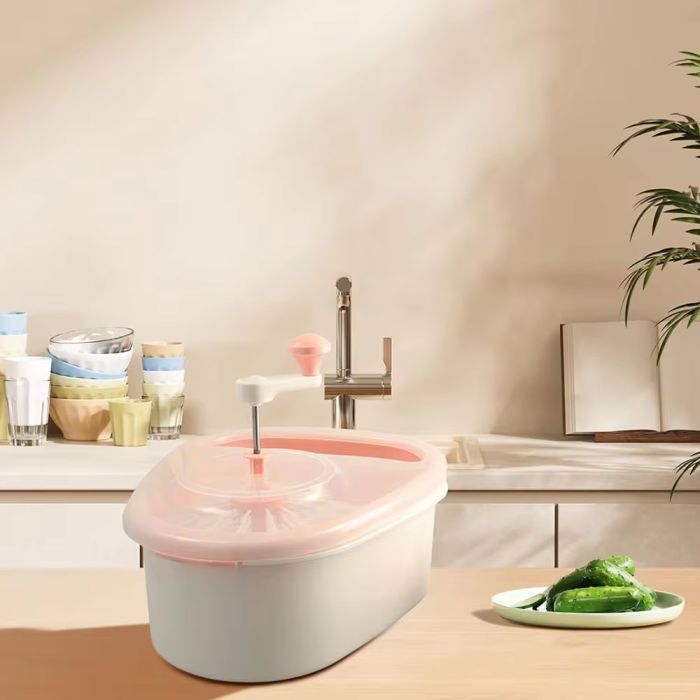 🥬 Manual Multi-Function Fruit & Vegetable Washer | 720° Rotating Vortex Cleaner, No Electricity Needed