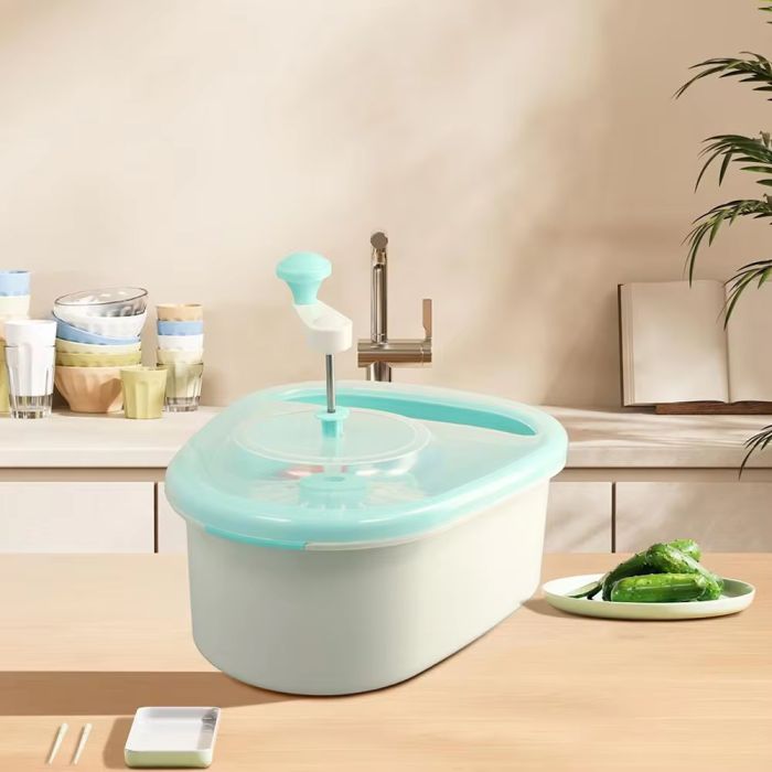 🥬 Manual Multi-Function Fruit & Vegetable Washer | 720° Rotating Vortex Cleaner, No Electricity Needed