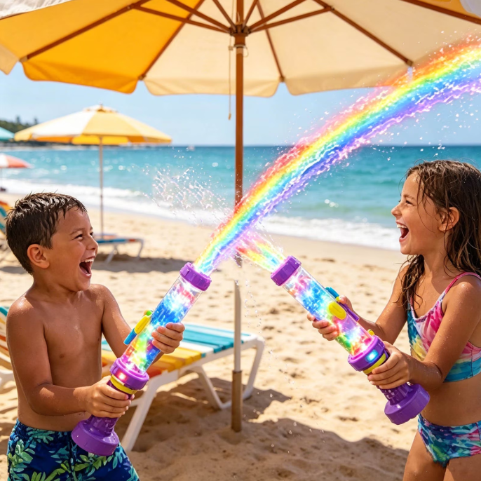 ✨ Magical Rainbow LED Water Gun（2PCS） – Shine Bright In Every Summer Splash