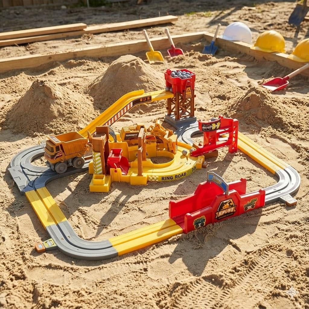 🚛 Children's Engineering Adventure Track Set - Electric Conversion Track with Excavator 🧒