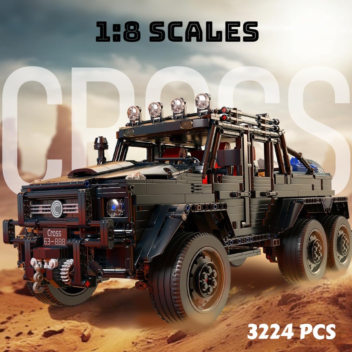 🏎️Dark Warrior Big G Assembled Off-Road Vehicle - Model Puzzle Toy 🧩