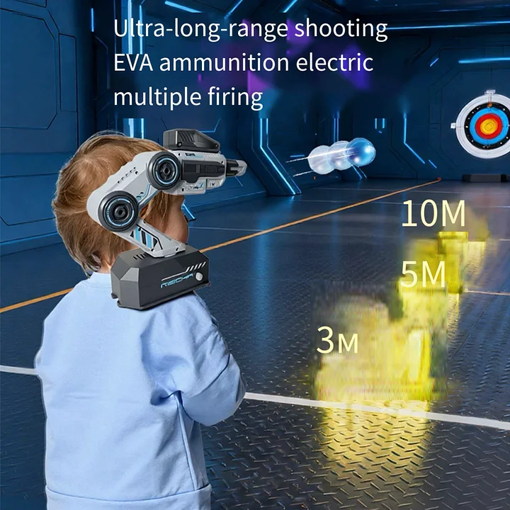 🔫 Smart Motion Tracking EVA Foam Toy Gun - With Wearable Shoulder Mount & Remote Control