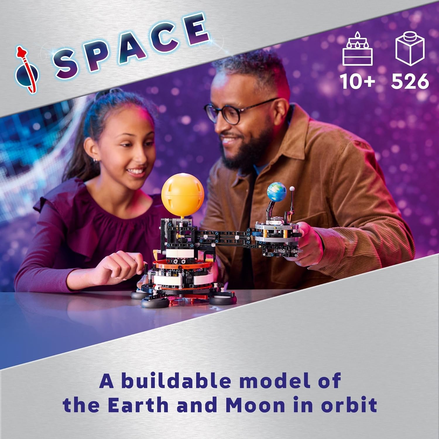 🌌 Earth & Moon Orbit Building Set | Space Theme STEM Toy for 10-Year-Olds
