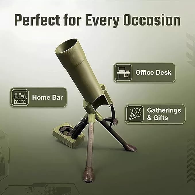 🚀 Military & Space Themed Launching Bottle Opener | Cannon Shaped Fun Beer Cap Launcher