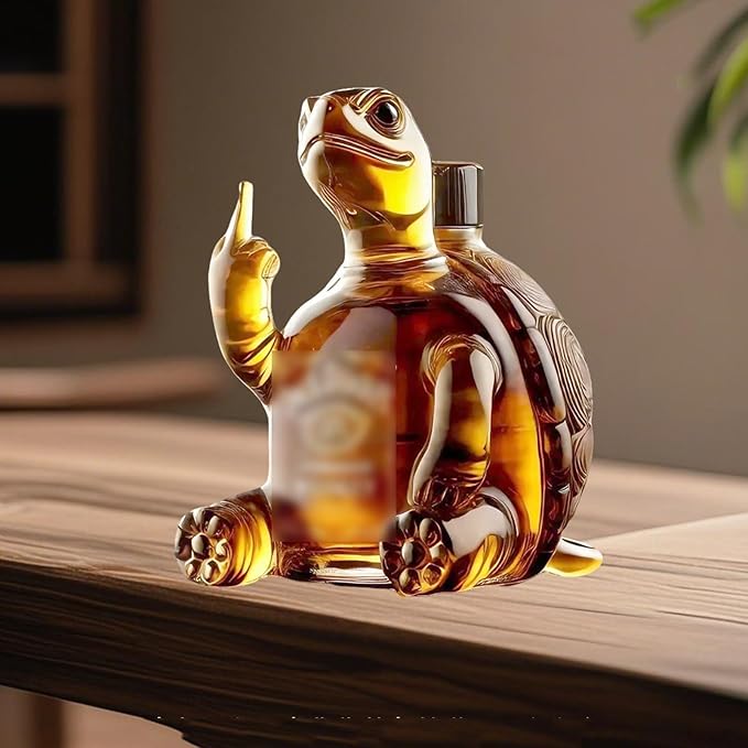 🐢 Turtle Shaped Whiskey Decanter | Creative Crystal Glass Wine Bottle Decor
